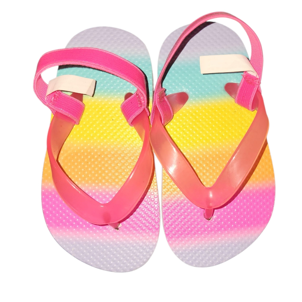 Toddler Rainbow Flip Flops - Size 6/7